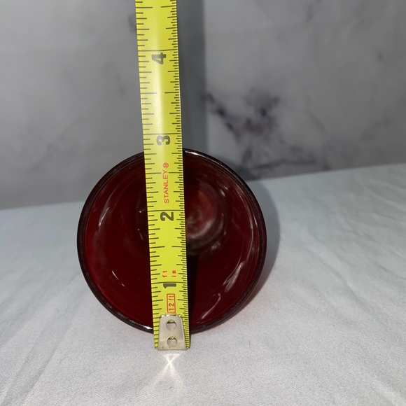 Anchor Hocking Glass Serving Bowl and Flat Tumbler Windsor Royal Red - Picture 11 of 13